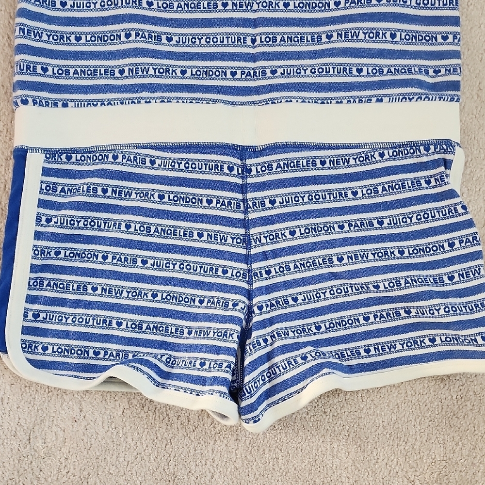 Juicy Couture VINTAGE Striped Blue and White Romper Y2K NEVER WORN! - Picture 8 of 8